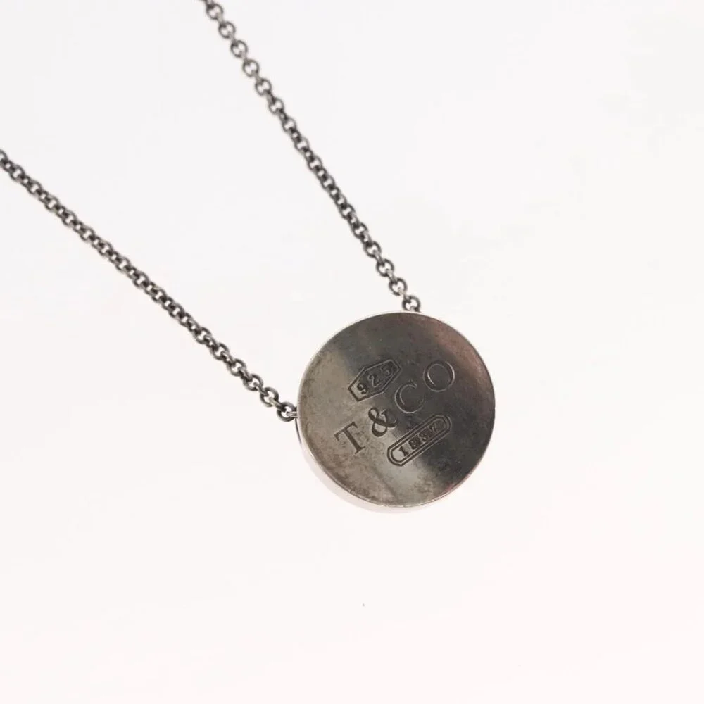 TIFFANY&Co. 1837 Concave Circle Necklace Ag925 Silver Auth SW1646 - Picture 4 of 14